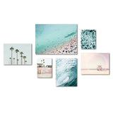 Beach Photography - 6 Piece Canvas Gallery Wall Set - Americanflat