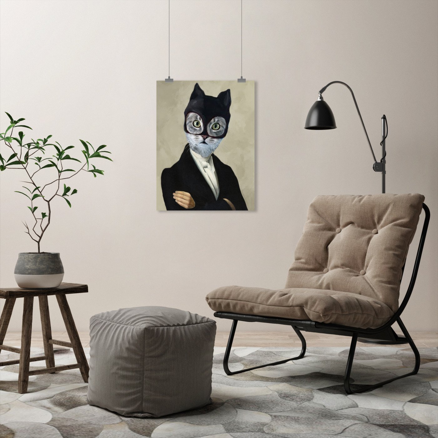 Art Print Wall Art Cat Batman Coco de Paris — Americanflat