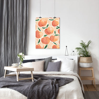 peach walls bedroom