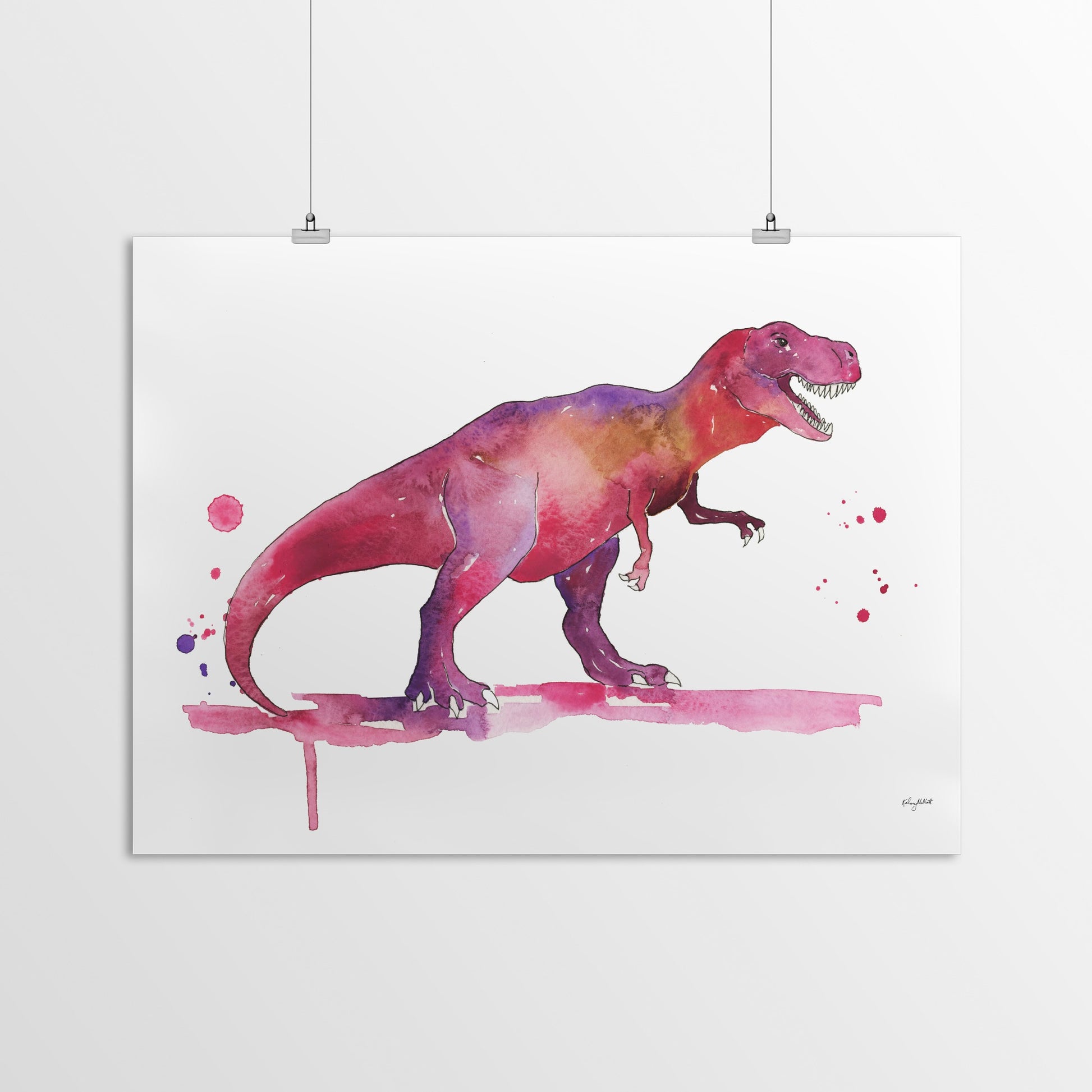Dinosaur Chart Canvas Wall Art by Ink & Drop