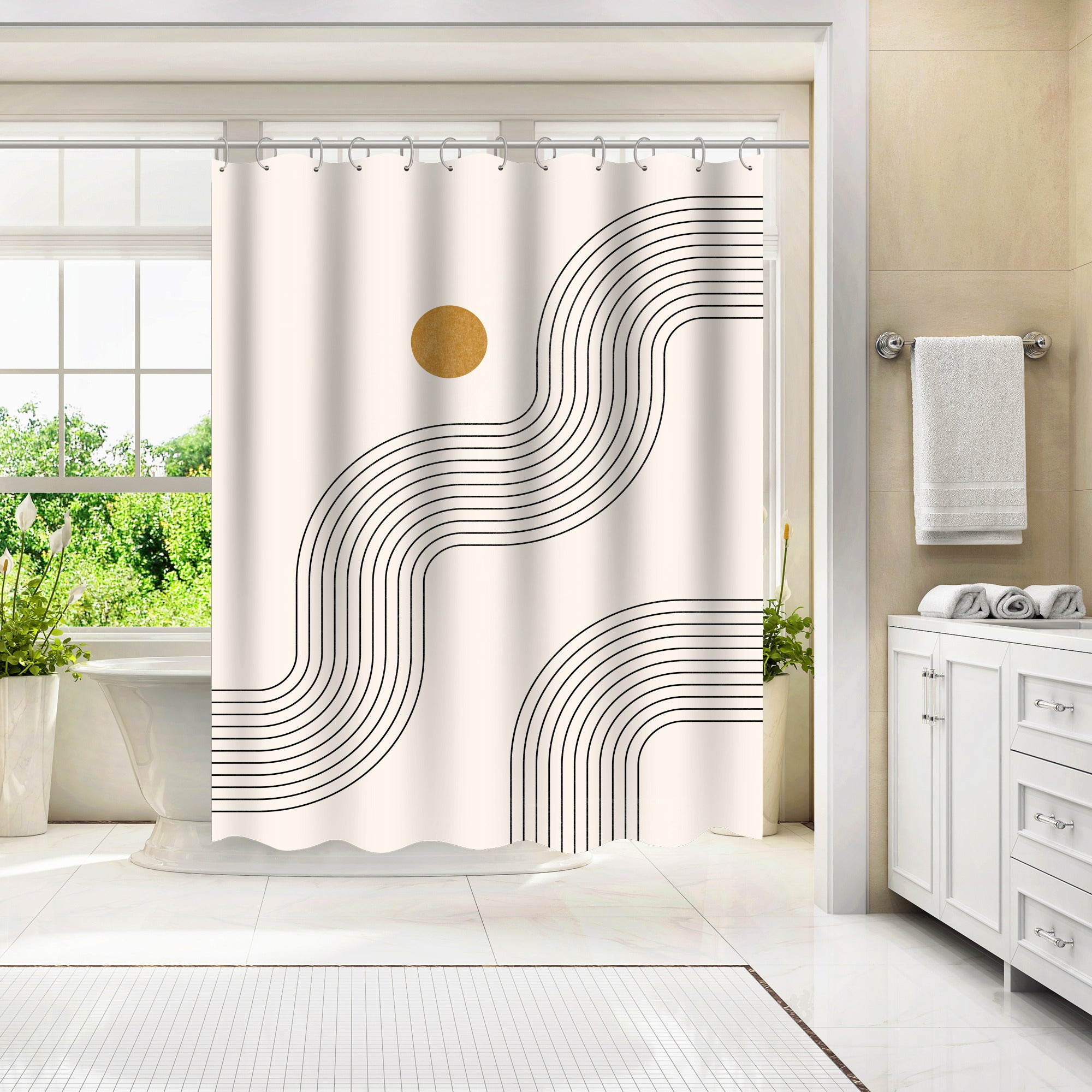 Shower Curtain Abstract Fractal hotsell Geometry Art | Deep Roots | Nature Gold Tree, Boho Bathroom Decor, Designer Bath, Shower Art | Made in USA