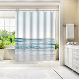 Blue Wave And Sand 1 by Artvir - Shower Curtain