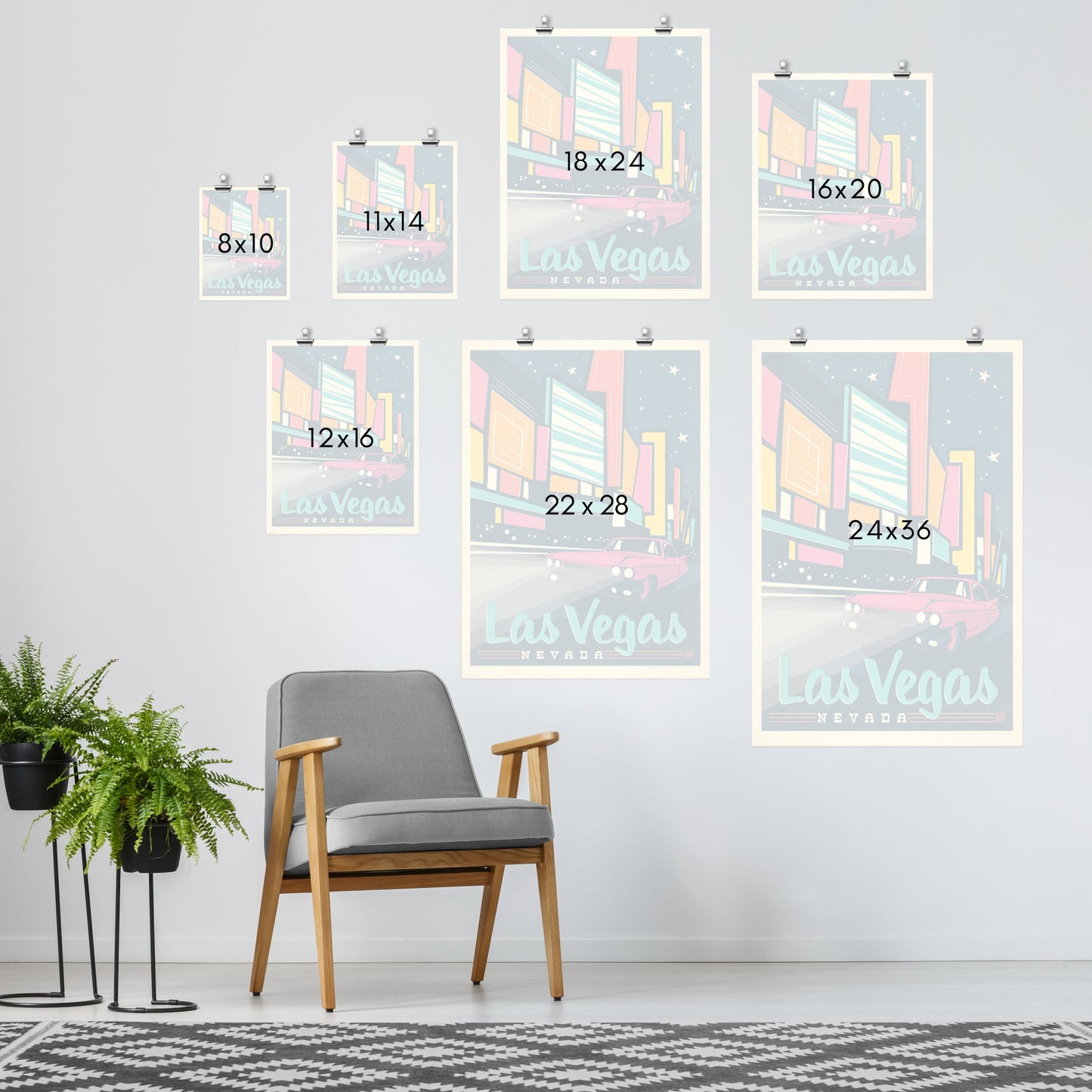 Las Vegas Poster USA Wall Art Modern Wall Decor Wall Print 