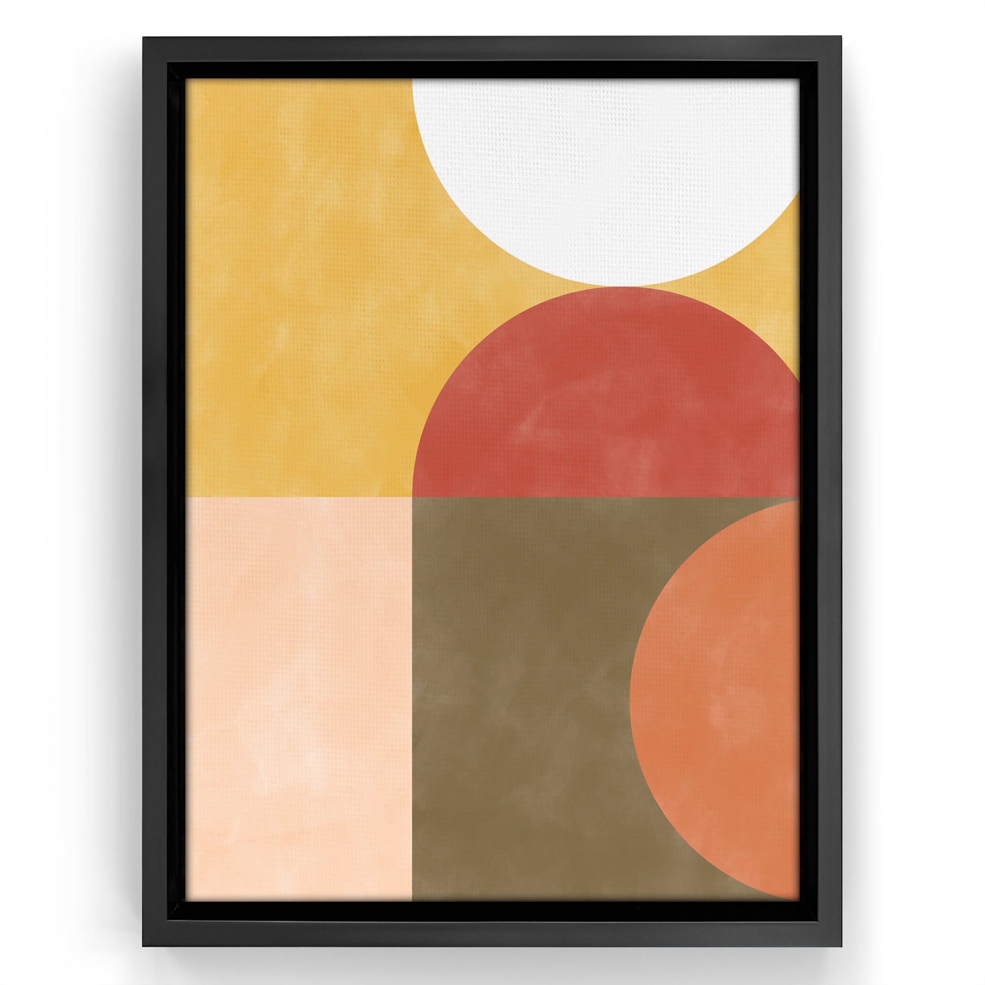 Terracotta Yellow Geometric Shapes 5 by The Print Republic Modern Wall ...