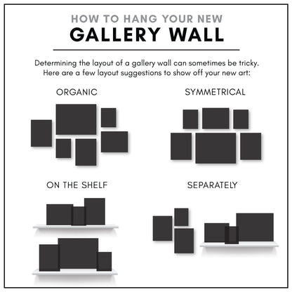 Organic Six Canvas - White Framed Photo Gallery Wall