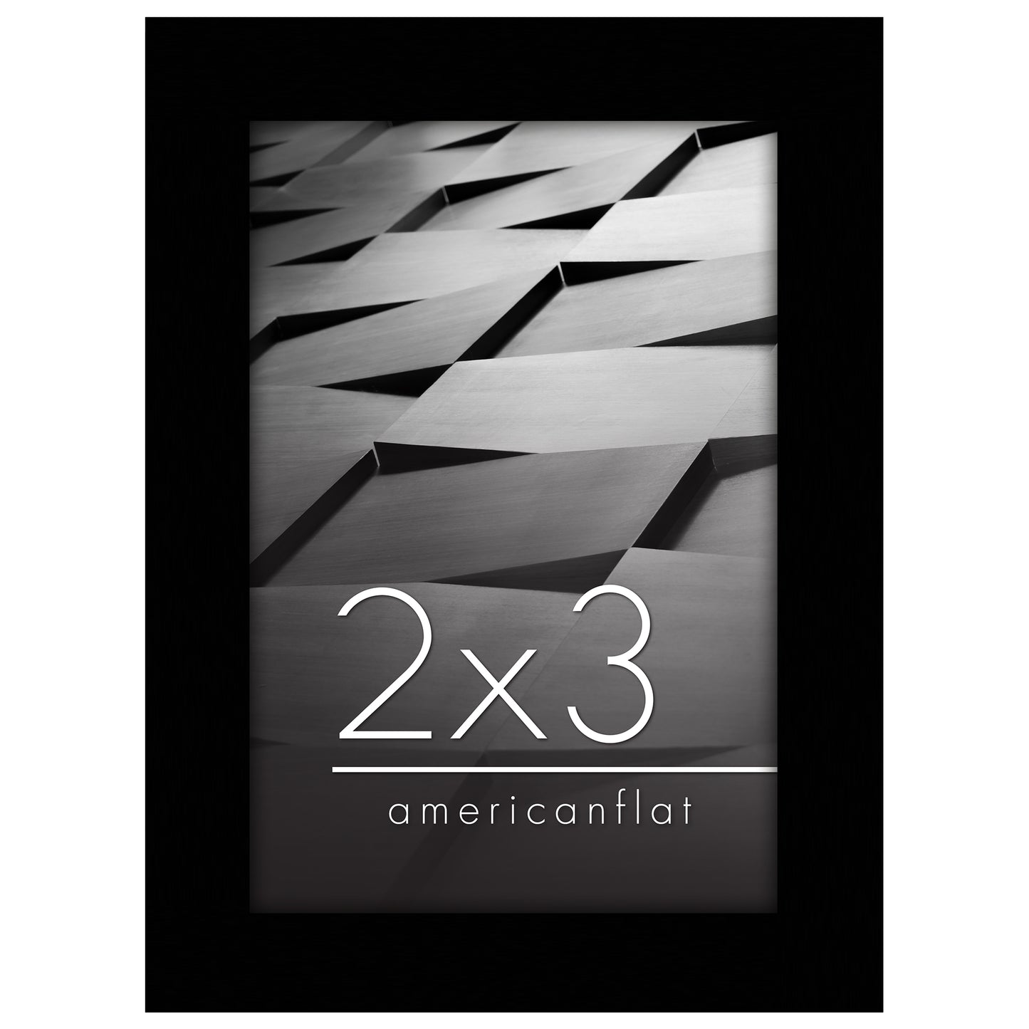 Thin Border Photo Frame in Black - Plexiglass Cover For Horizontal Formats - Picture Frame