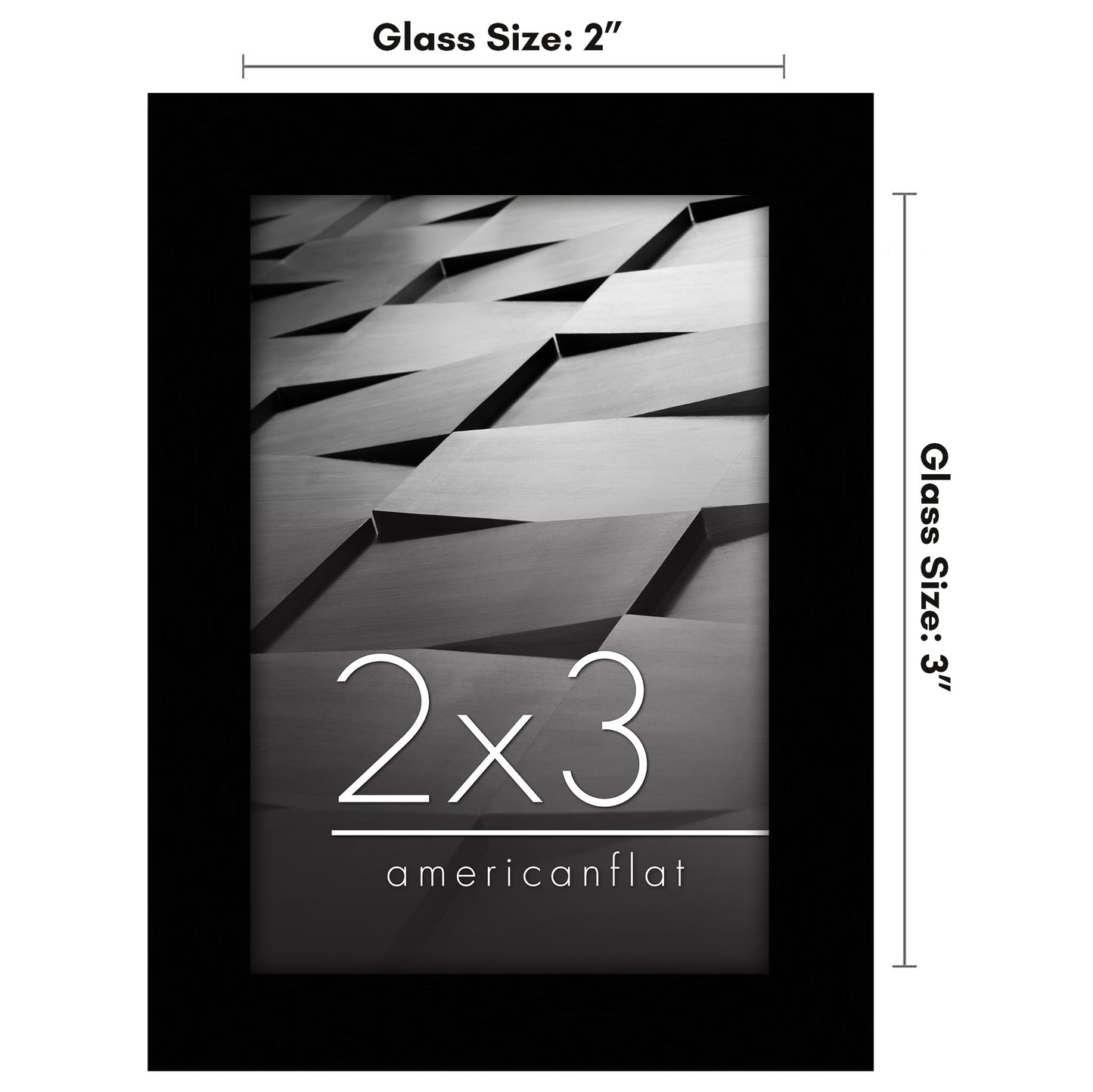 Thin Border Photo Frame in Black - Plexiglass Cover For Horizontal Formats - Picture Frame