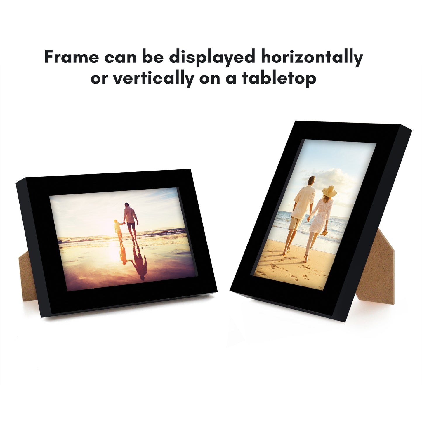 Thin Border Photo Frame in Black - Plexiglass Cover For Horizontal Formats - Picture Frame