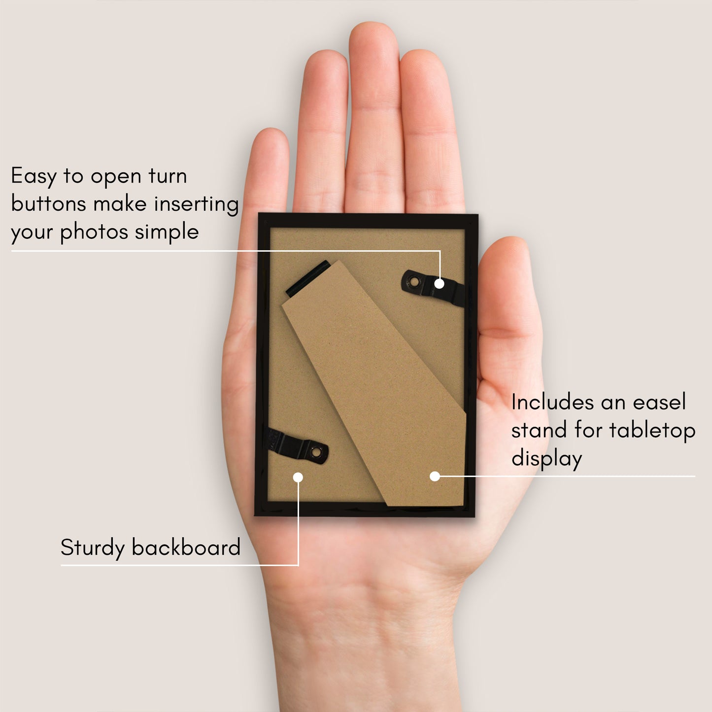 Thin Border Photo Frame in Black - Plexiglass Cover For Horizontal Formats - Picture Frame