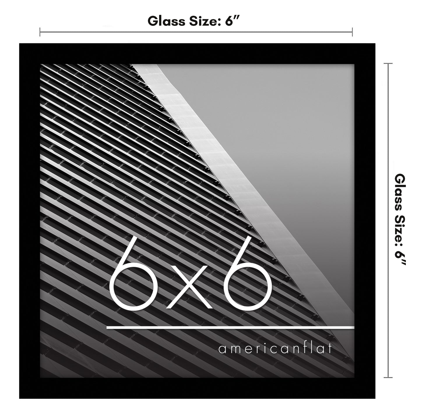 Thin Border Photo Frame in Black - Plexiglass Cover For Horizontal Formats - Picture Frame