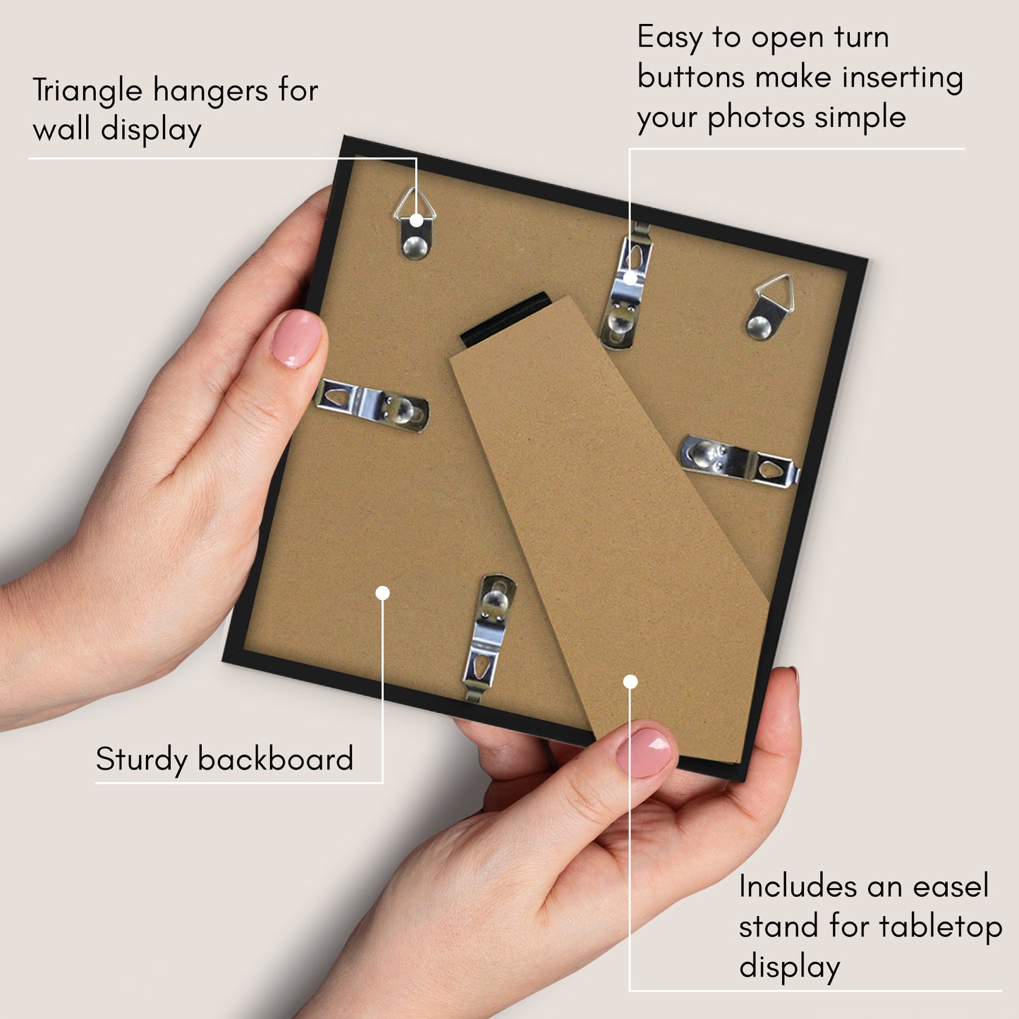 Thin Border Photo Frame in Black - Plexiglass Cover For Horizontal Formats - Picture Frame