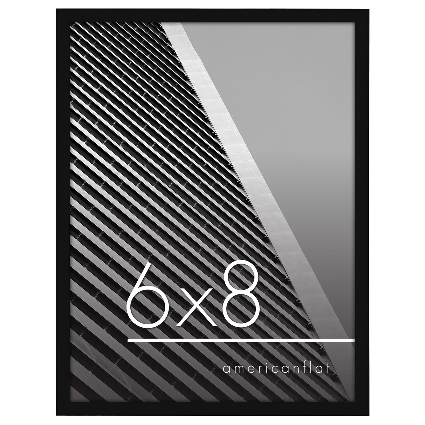 Thin Border Photo Frame in Black - Plexiglass Cover For Horizontal Formats - Picture Frame