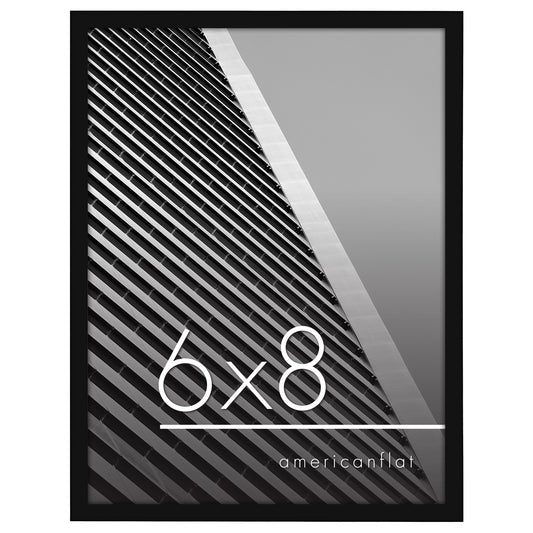 Thin Border Photo Frame in Black - Plexiglass Cover For Horizontal Formats - Picture Frame