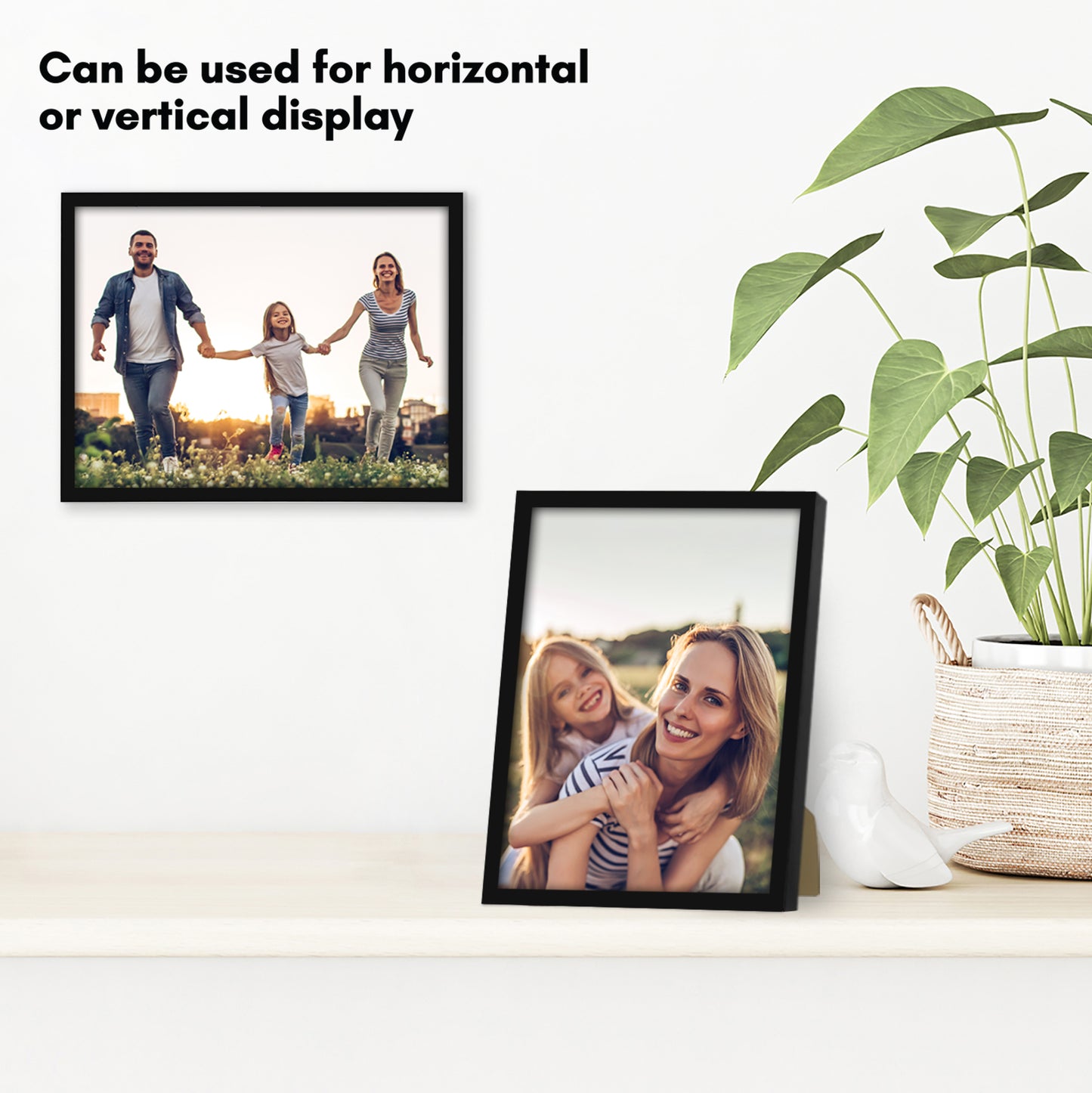 Thin Border Photo Frame in Black - Plexiglass Cover For Horizontal Formats - Picture Frame