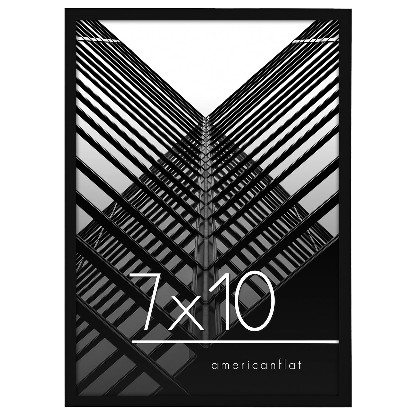 Thin Border Photo Frame in Black - Plexiglass Cover For Horizontal Formats - Picture Frame