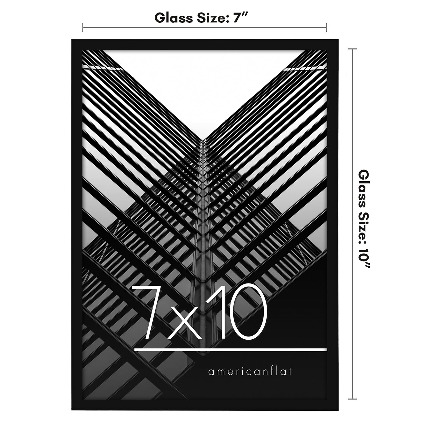 Thin Border Photo Frame in Black - Plexiglass Cover For Horizontal Formats - Picture Frame