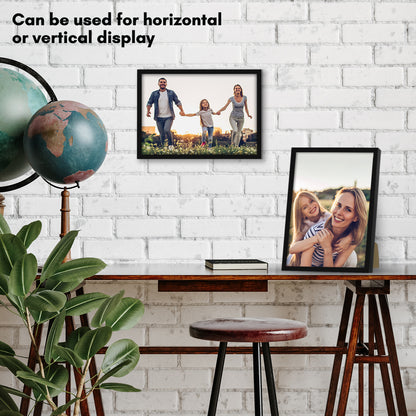Thin Border Photo Frame in Black - Plexiglass Cover For Horizontal Formats - Picture Frame