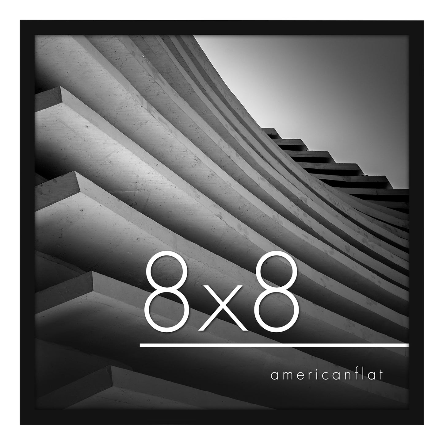 Thin Border Photo Frame in Black - Plexiglass Cover For Horizontal Formats - Picture Frame