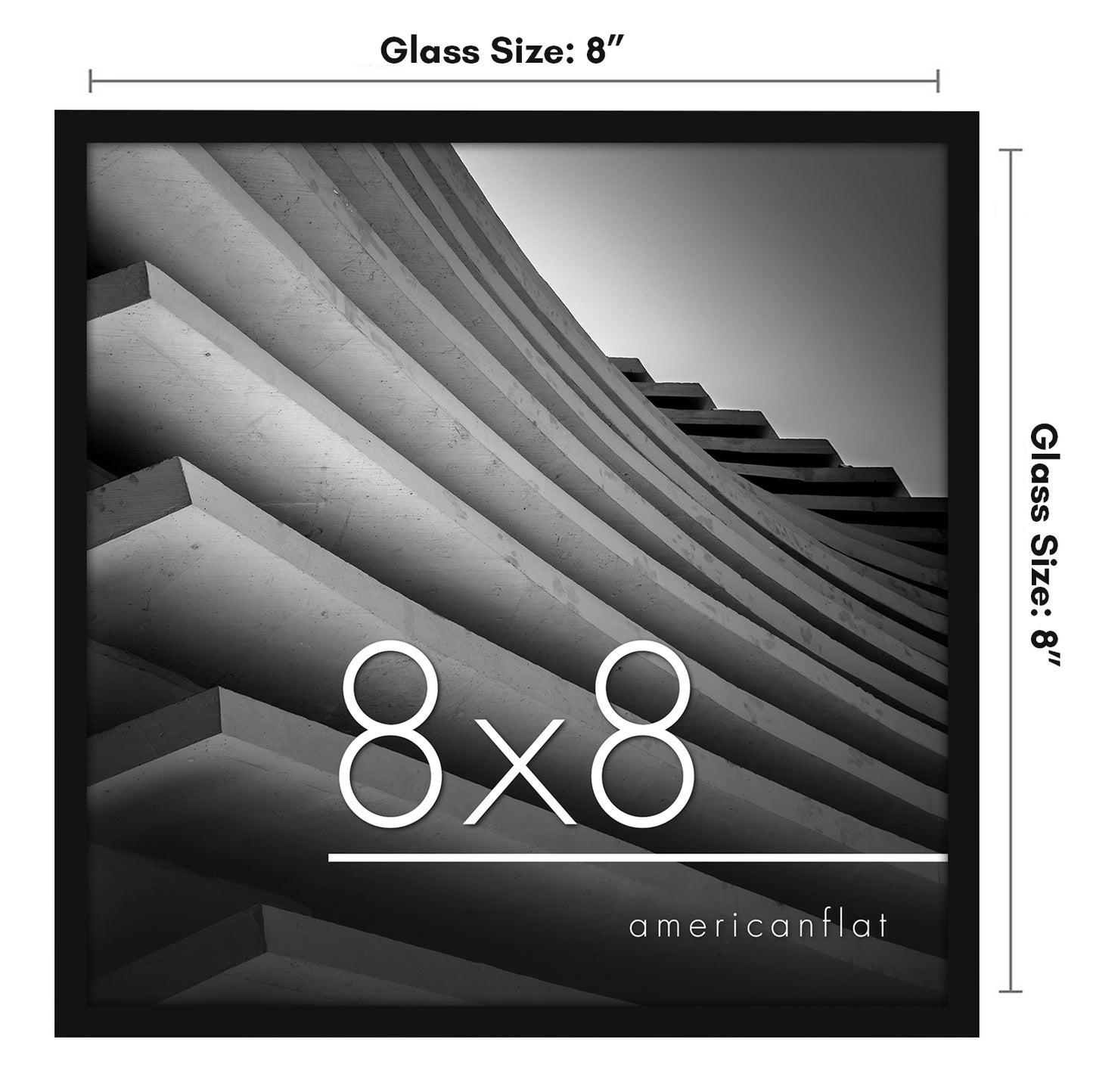 Thin Border Photo Frame in Black - Plexiglass Cover For Horizontal Formats - Picture Frame
