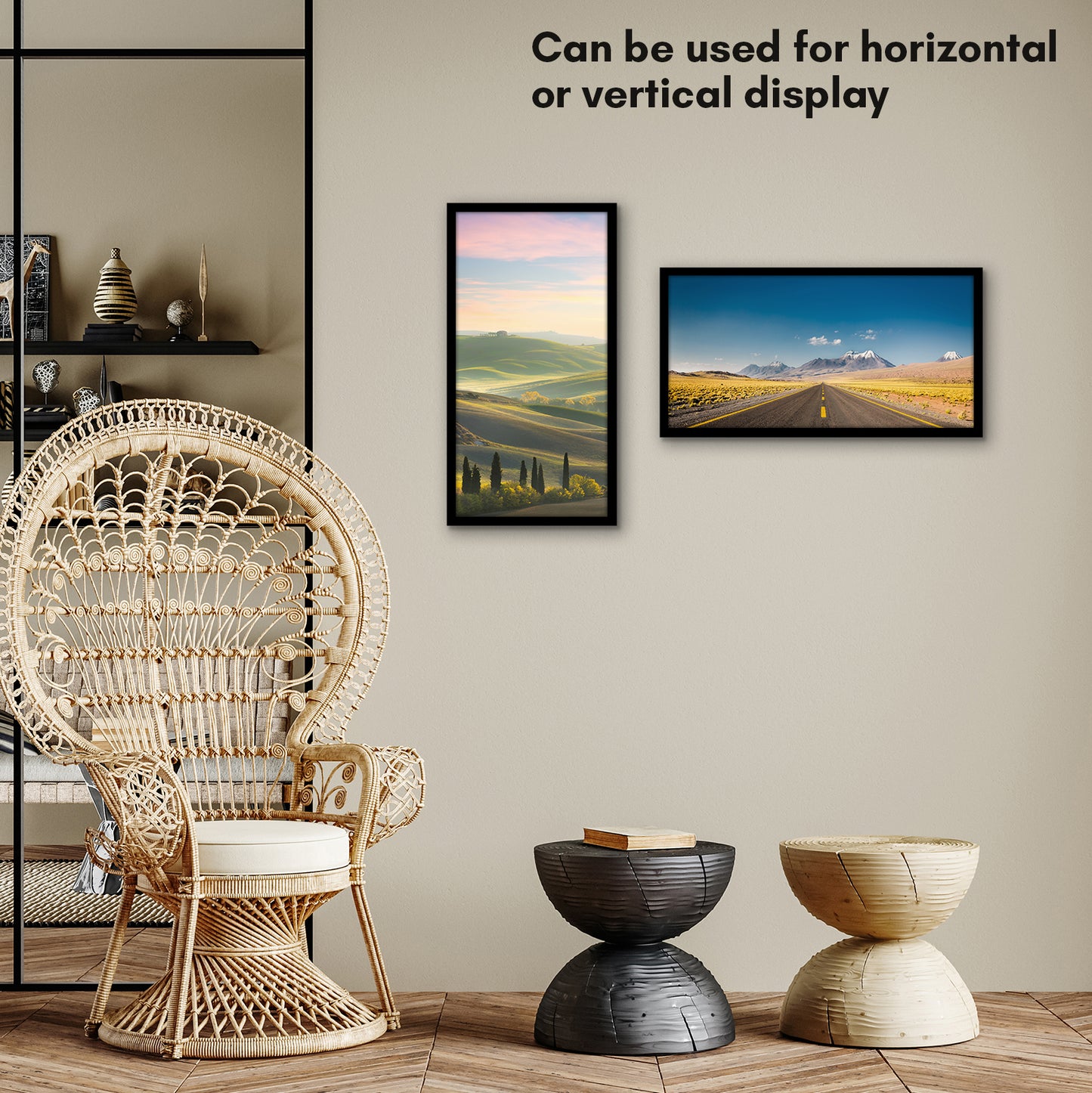 Thin Border Photo Frame in Black - Plexiglass Cover For Horizontal Formats - Picture Frame