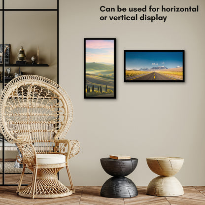 Thin Border Photo Frame in Black - Plexiglass Cover For Horizontal Formats - Picture Frame