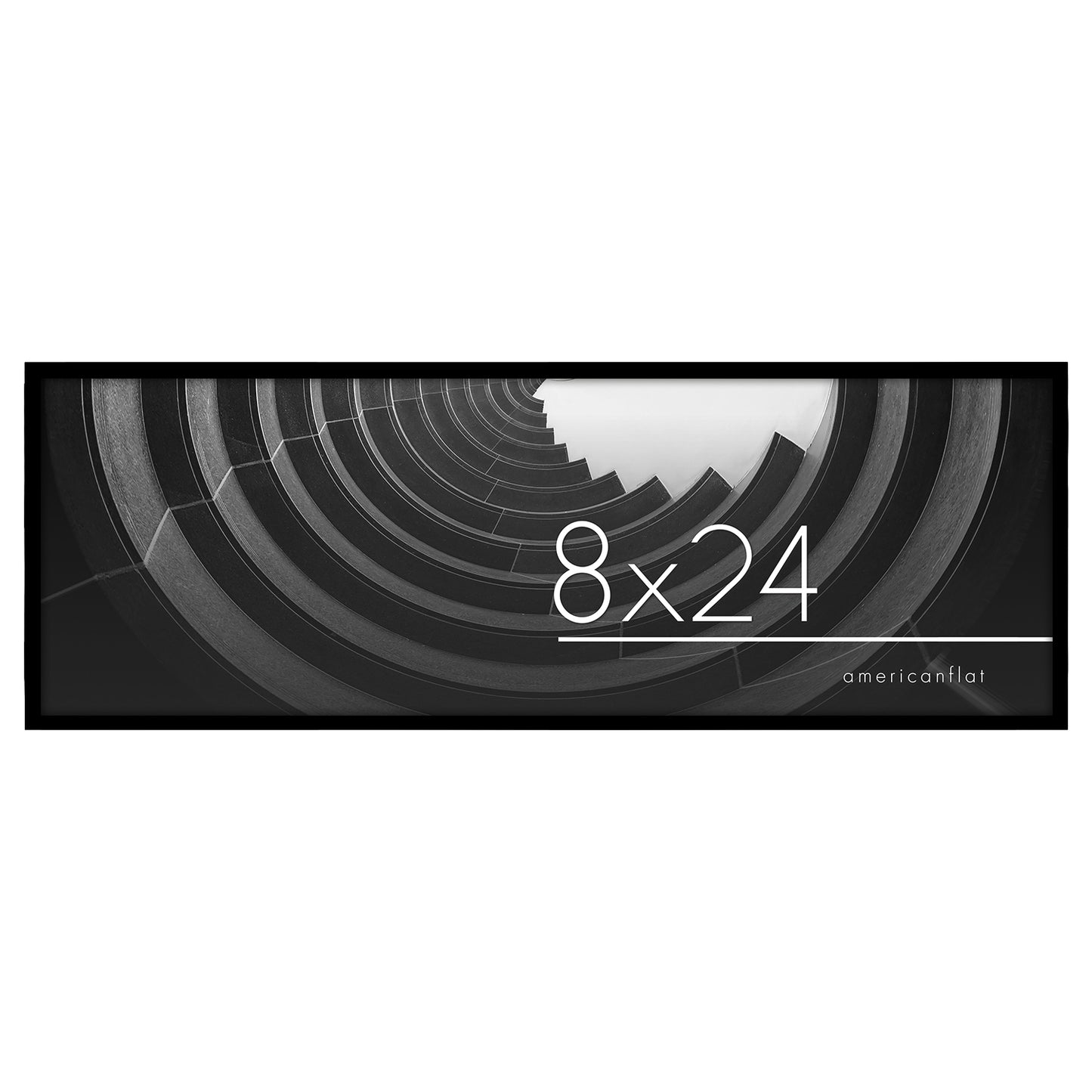 Thin Border Photo Frame in Black - Plexiglass Cover For Horizontal Formats - Picture Frame