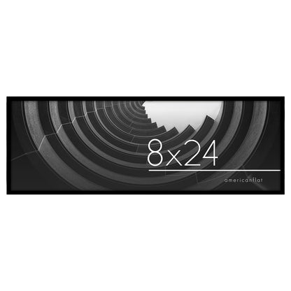 Thin Border Photo Frame in Black - Plexiglass Cover For Horizontal Formats - Picture Frame