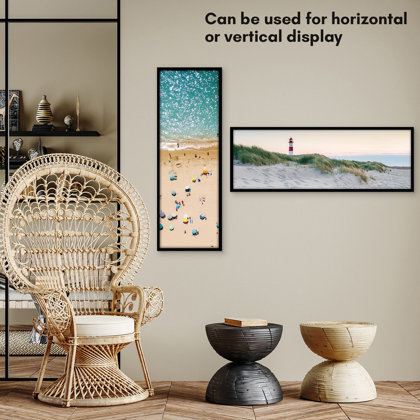 Thin Border Photo Frame in Black - Plexiglass Cover For Horizontal Formats - Picture Frame