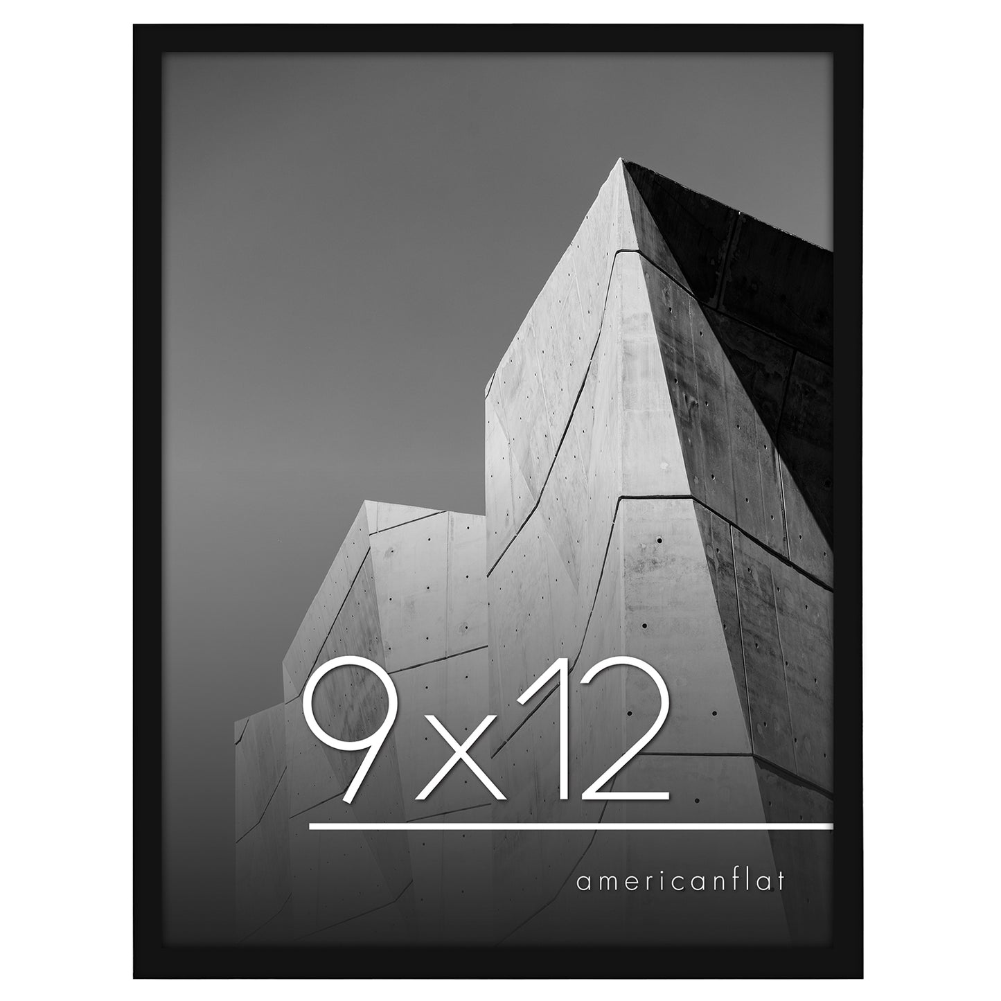 Thin Border Photo Frame in Black - Plexiglass Cover For Horizontal Formats - Picture Frame