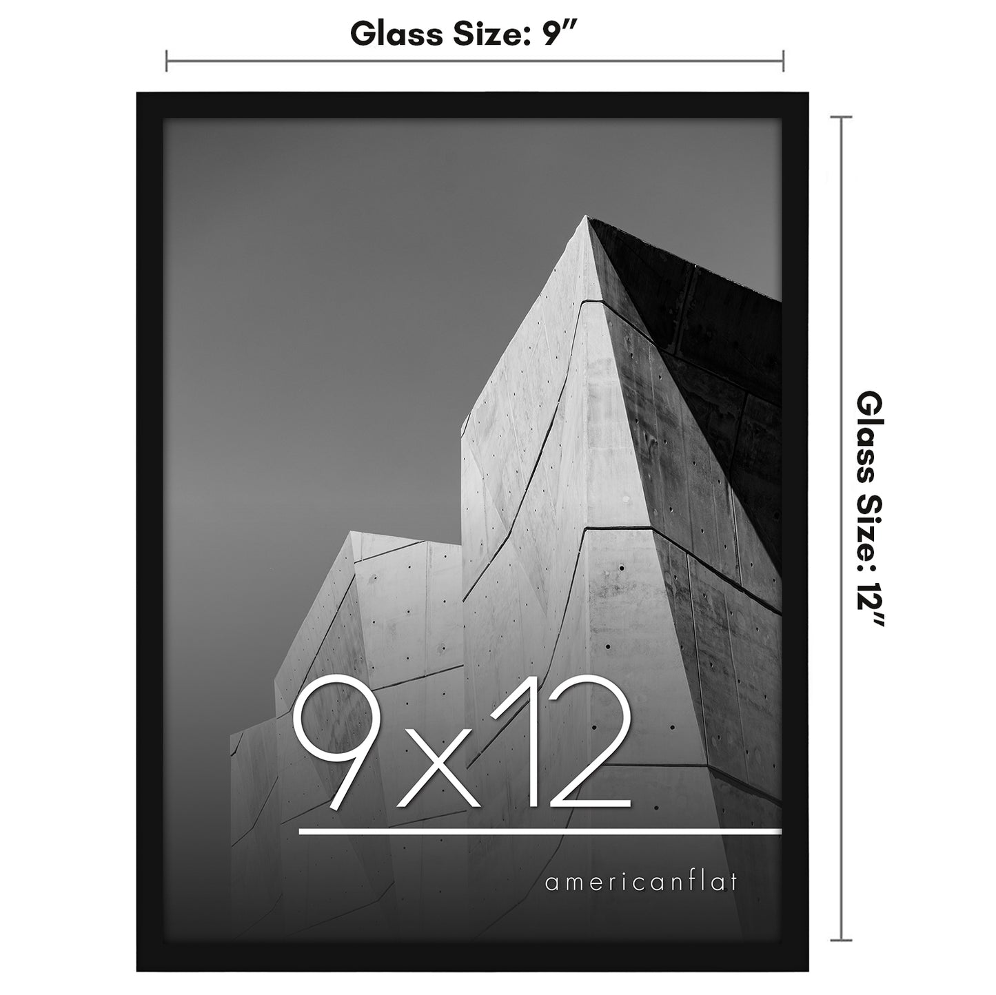 Thin Border Photo Frame in Black - Plexiglass Cover For Horizontal Formats - Picture Frame