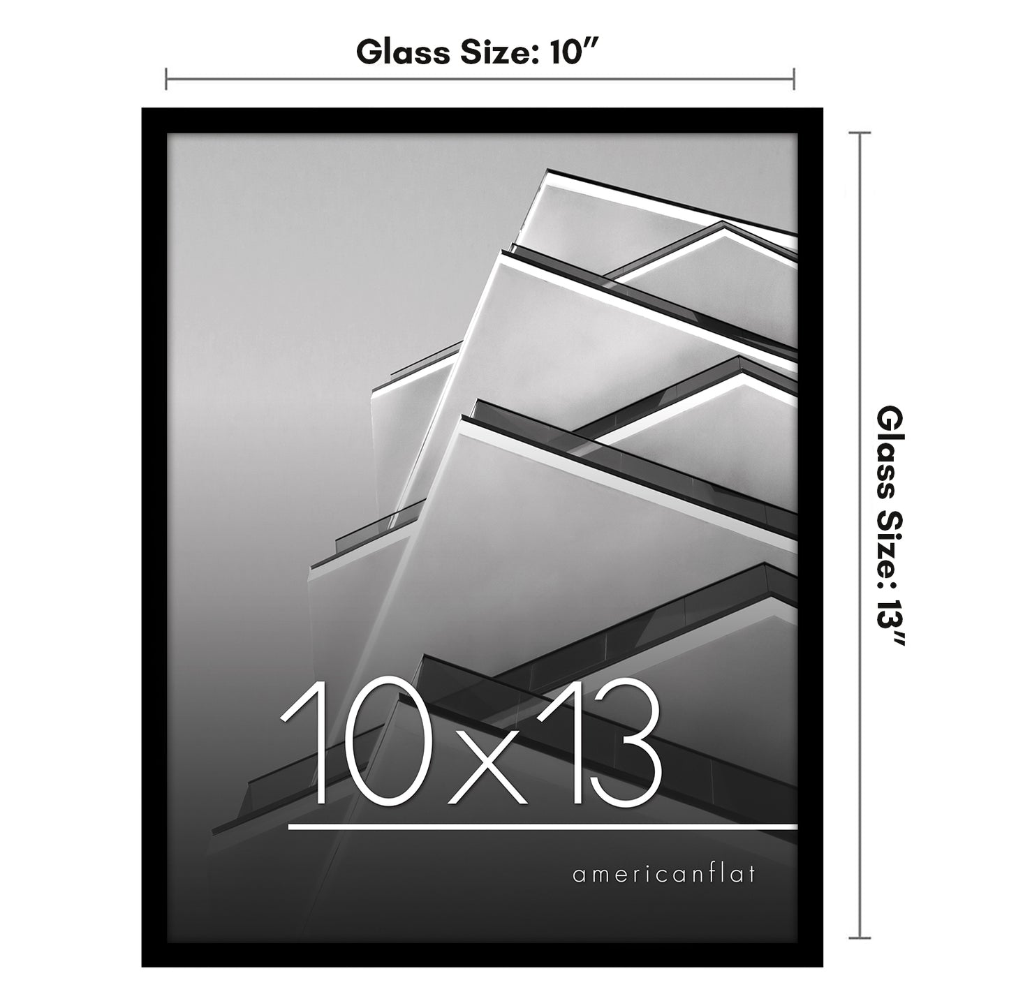 Thin Border Photo Frame in Black - Plexiglass Cover For Horizontal Formats - Picture Frame