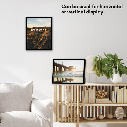Thin Border Photo Frame in Black - Plexiglass Cover For Horizontal Formats - Picture Frame