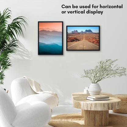 Thin Border Photo Frame in Black - Plexiglass Cover For Horizontal Formats - Picture Frame