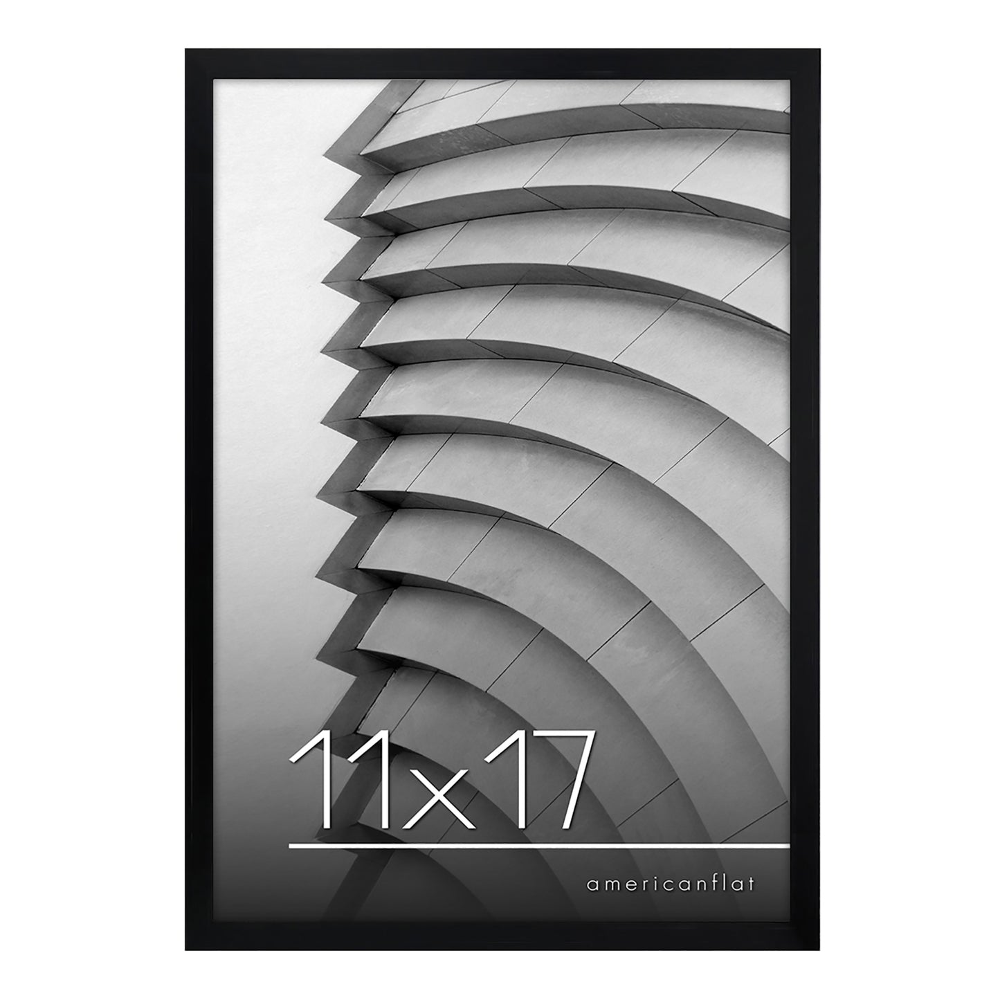 Thin Border Photo Frame in Black - Plexiglass Cover For Horizontal Formats - Picture Frame
