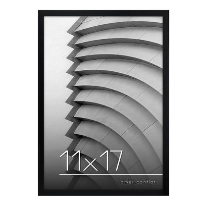 Thin Border Photo Frame in Black - Plexiglass Cover For Horizontal Formats - Picture Frame