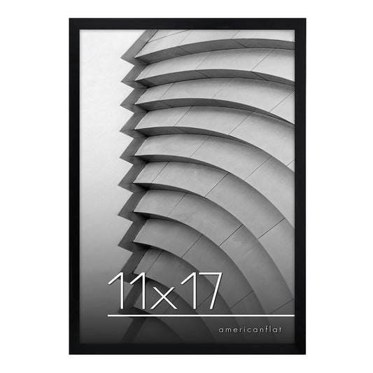 Thin Border Photo Frame in Black - Plexiglass Cover For Horizontal Formats - Picture Frame