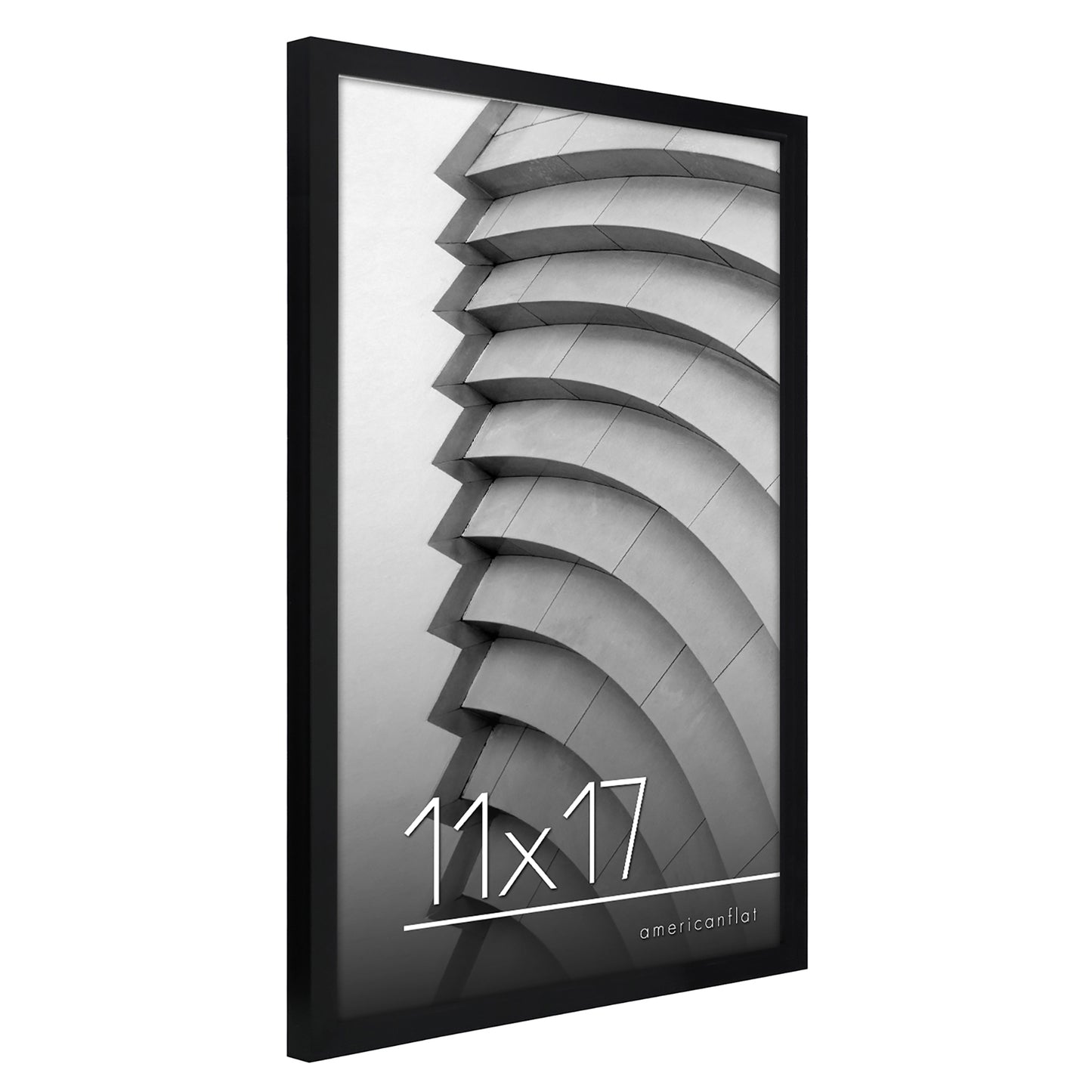 Thin Border Photo Frame in Black - Plexiglass Cover For Horizontal Formats - Picture Frame