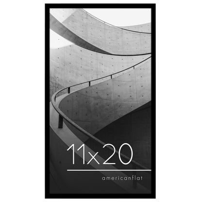 Thin Border Photo Frame in Black - Plexiglass Cover For Horizontal Formats - Picture Frame