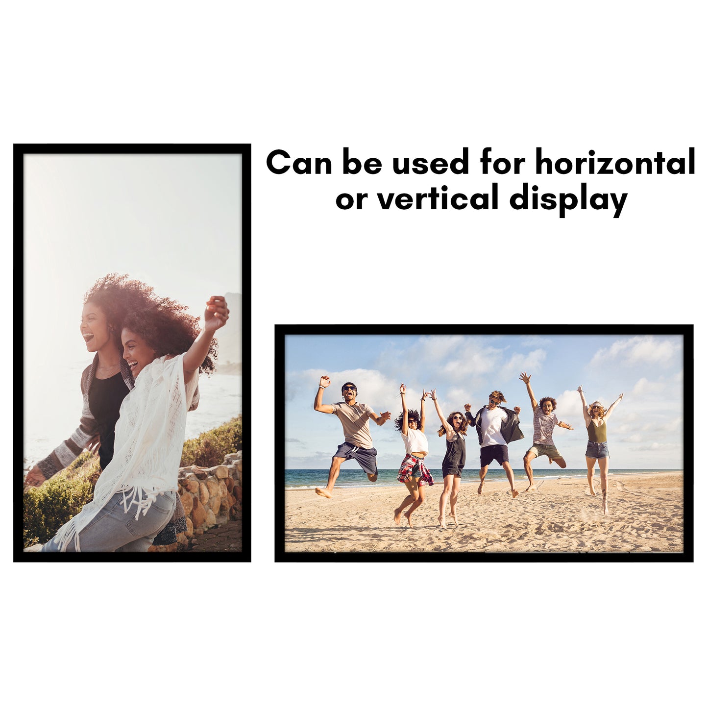 Thin Border Photo Frame in Black - Plexiglass Cover For Horizontal Formats - Picture Frame