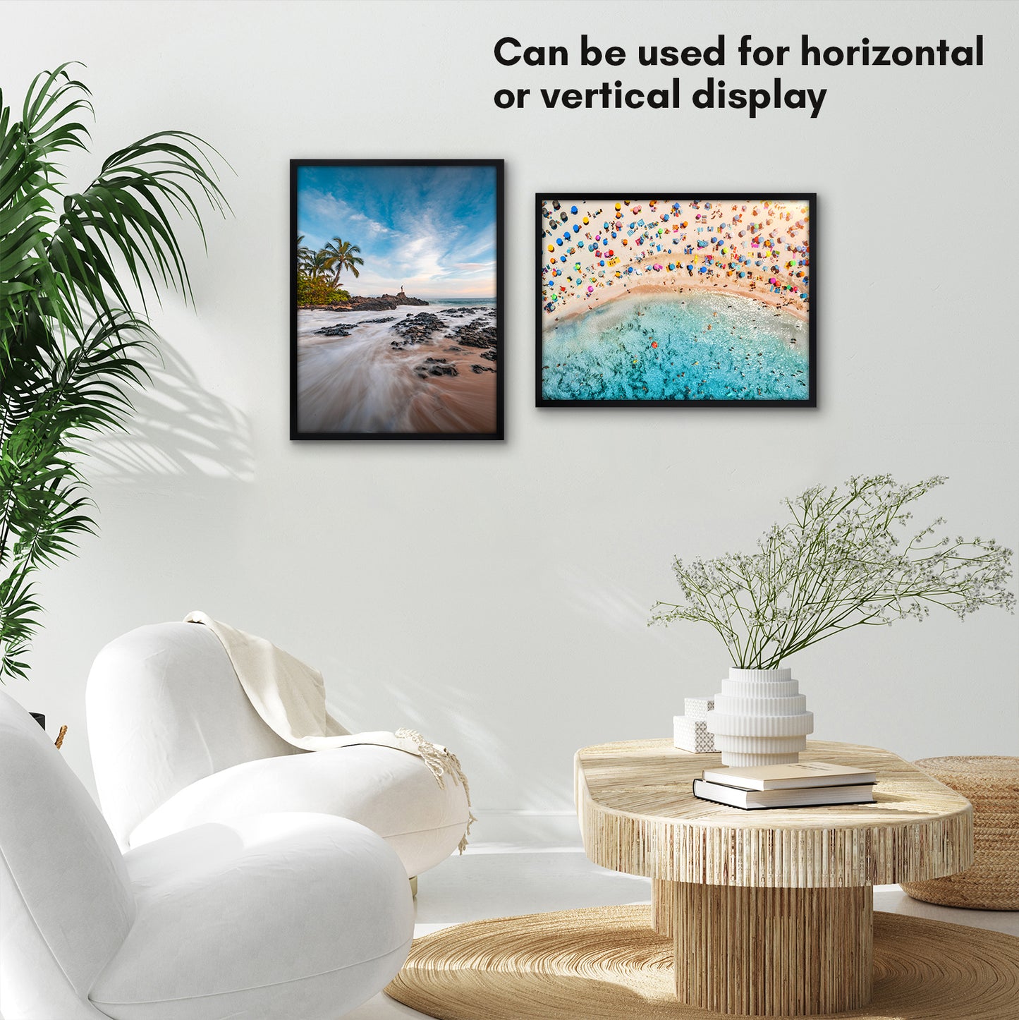 Thin Border Photo Frame in Black - Plexiglass Cover For Horizontal Formats - Picture Frame