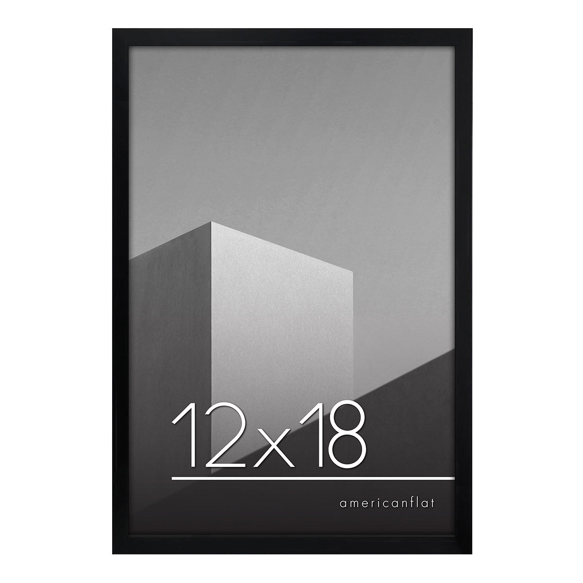 Thin Border Photo Frame in Black - Plexiglass Cover For Horizontal Formats - Picture Frame