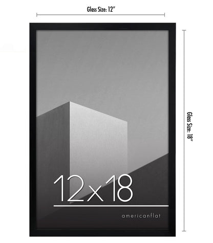 Thin Border Photo Frame in Black - Plexiglass Cover For Horizontal Formats - Picture Frame