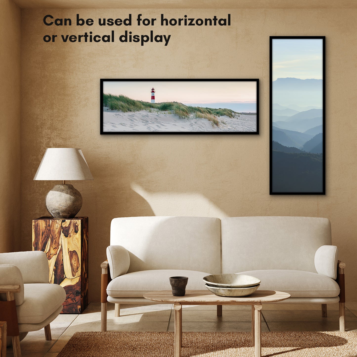 Thin Border Photo Frame in Black - Plexiglass Cover For Horizontal Formats - Picture Frame