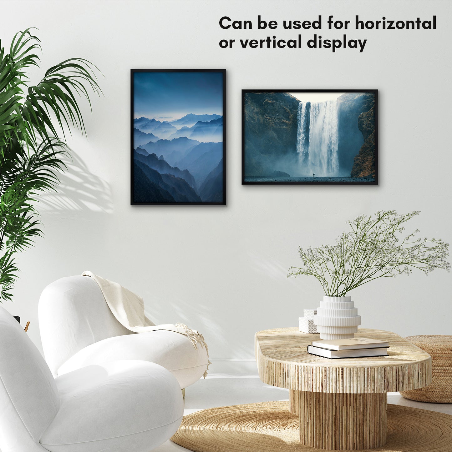 Thin Border Photo Frame in Black - Plexiglass Cover For Horizontal Formats - Picture Frame