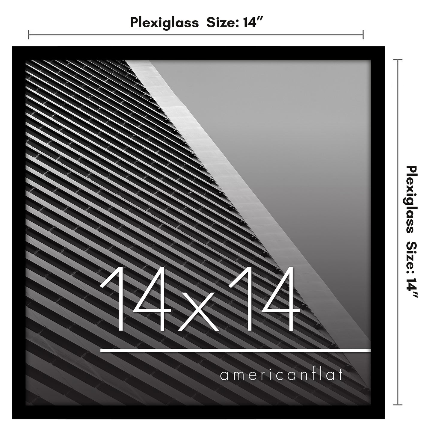 Thin Border Photo Frame in Black - Plexiglass Cover For Horizontal Formats - Picture Frame