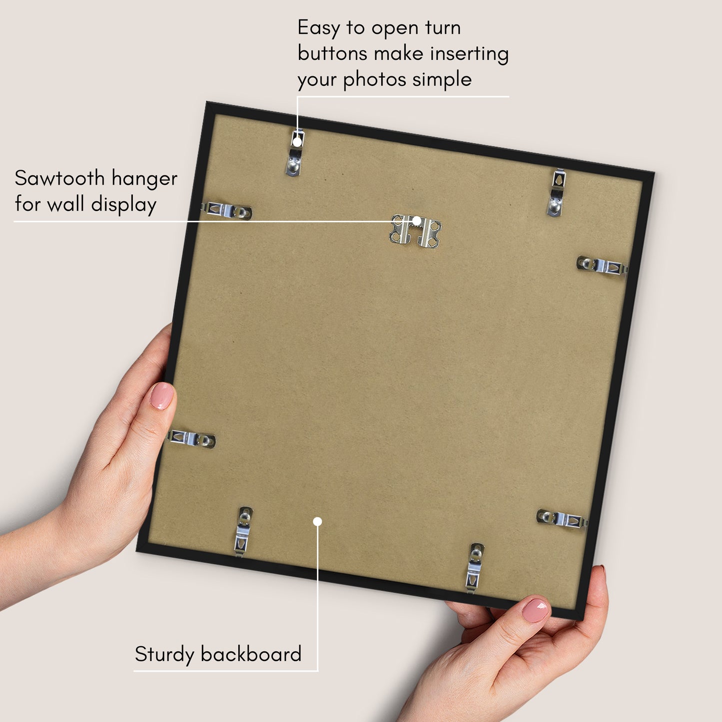 Thin Border Photo Frame in Black - Plexiglass Cover For Horizontal Formats - Picture Frame