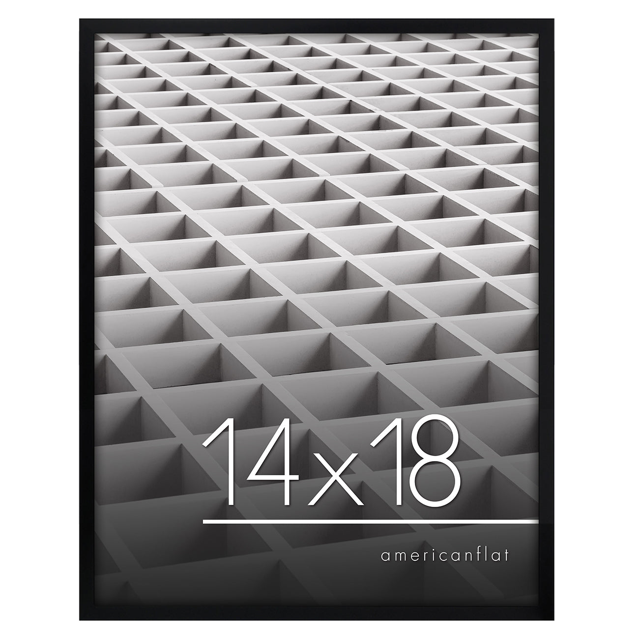 Thin Border Photo Frame in Black - Plexiglass Cover For Horizontal Formats - Picture Frame