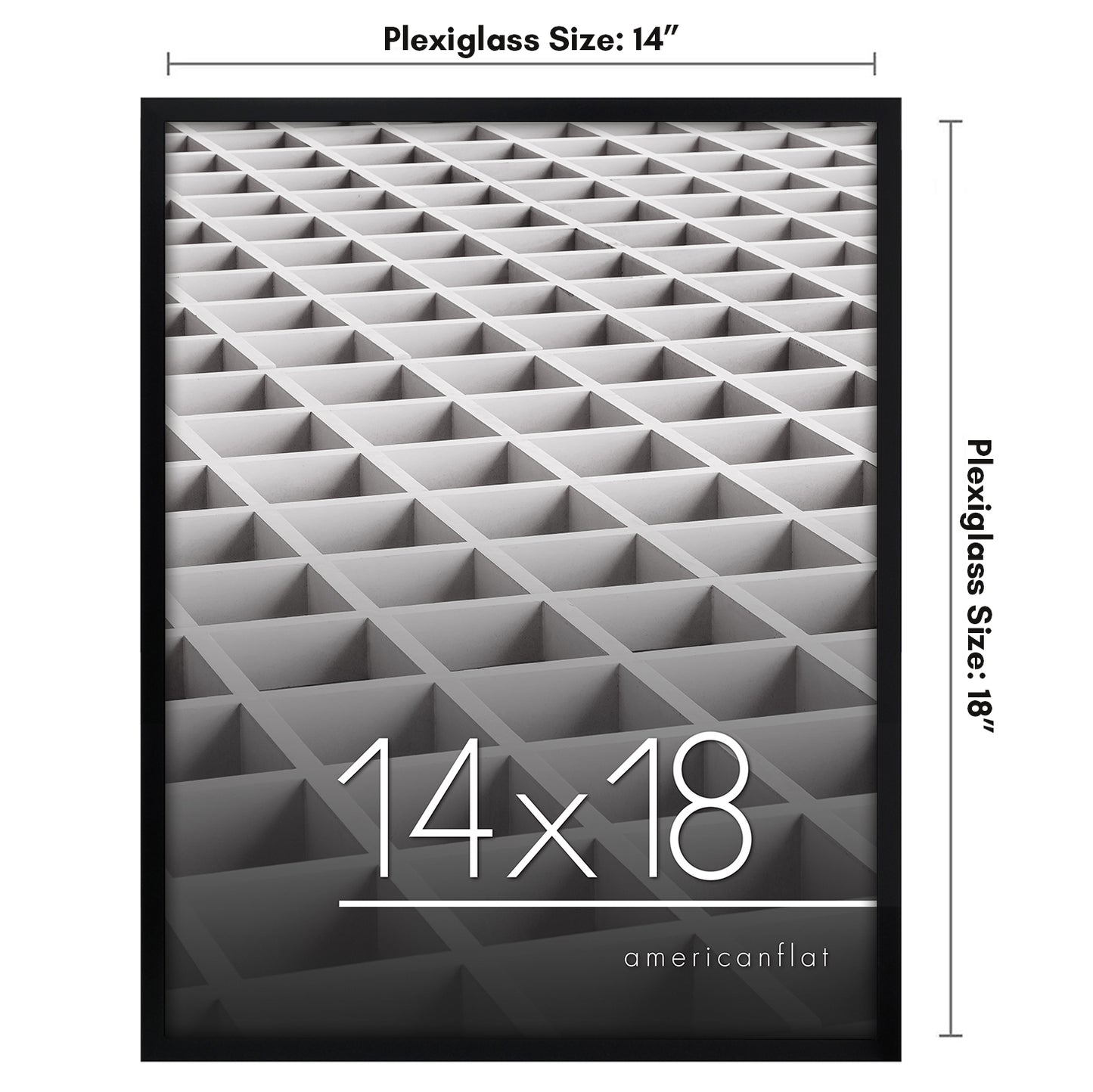 Thin Border Photo Frame in Black - Plexiglass Cover For Horizontal Formats - Picture Frame