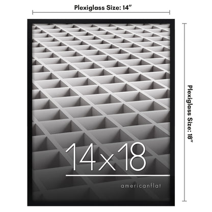 Thin Border Photo Frame in Black - Plexiglass Cover For Horizontal Formats - Picture Frame