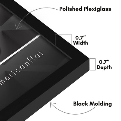 Thin Border Photo Frame in Black - Plexiglass Cover For Horizontal Formats - Picture Frame
